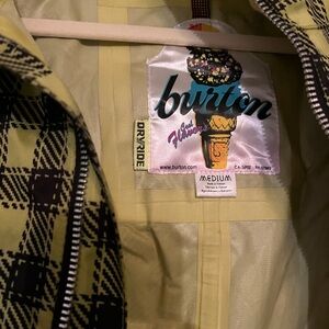 Burton Yellow and Black Plaid Jacket